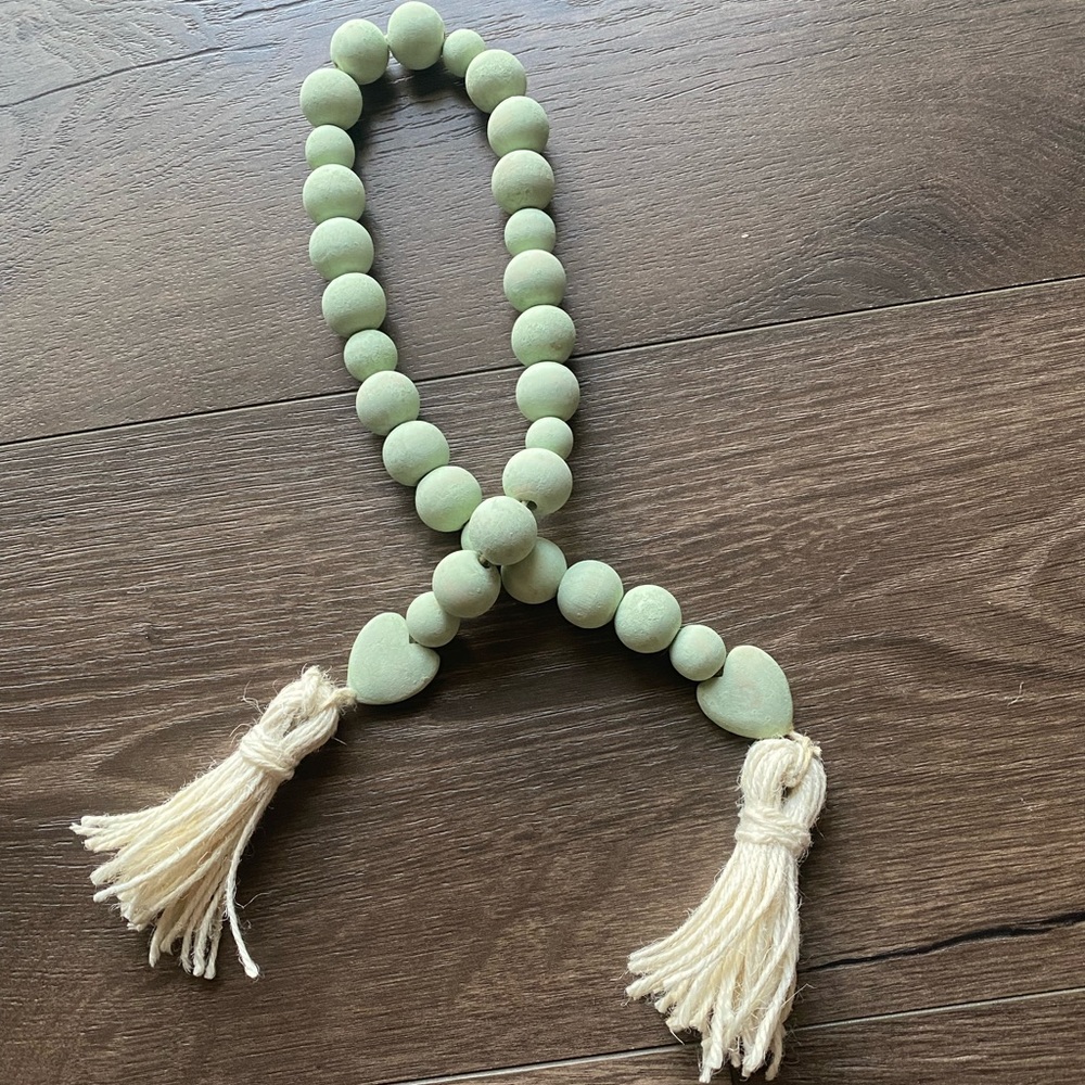 Wood bead garland